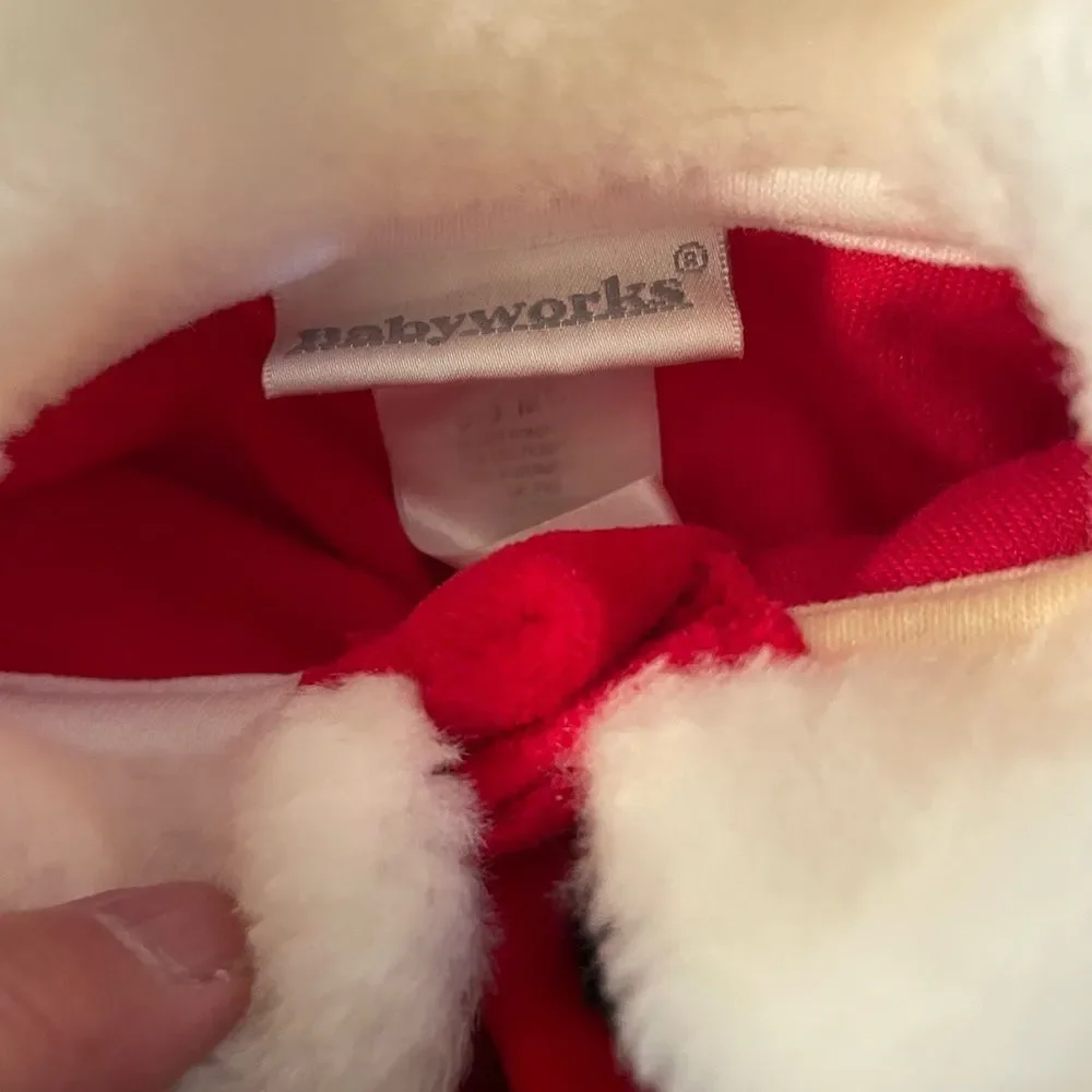 New Born Baby Works Santa Outfit Ho Ho Ho 0-3 Months
